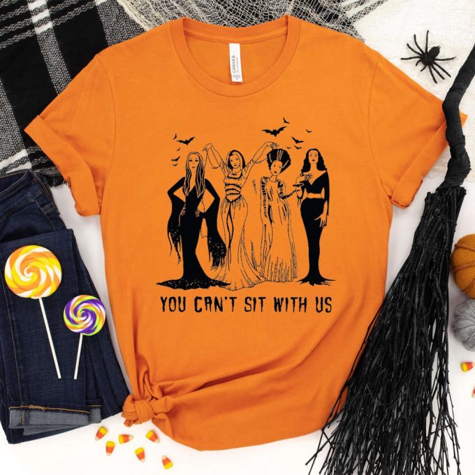 You Can T Sit With Us: Halloween Shirt With Witches Retro Design &Amp; Horror Movie Vibes - Perfect For Halloween Parties &Amp; Fall 3