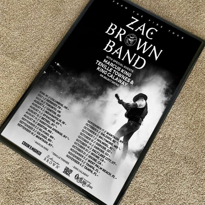 Zac Brown Band 2023 Tour Poster For Home Decor Gift 2