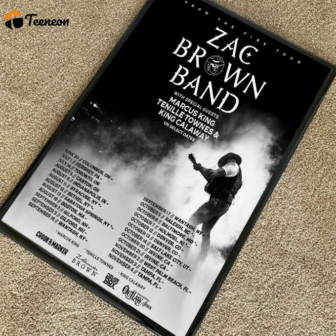 Zac Brown Band 2023 Tour Poster For Home Decor Gift 1