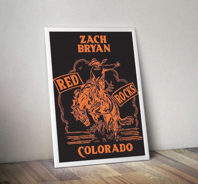 Zach Bryan Red Rocks In Colorado Poster For Home Decor Gift, Zach Bryan Print 2