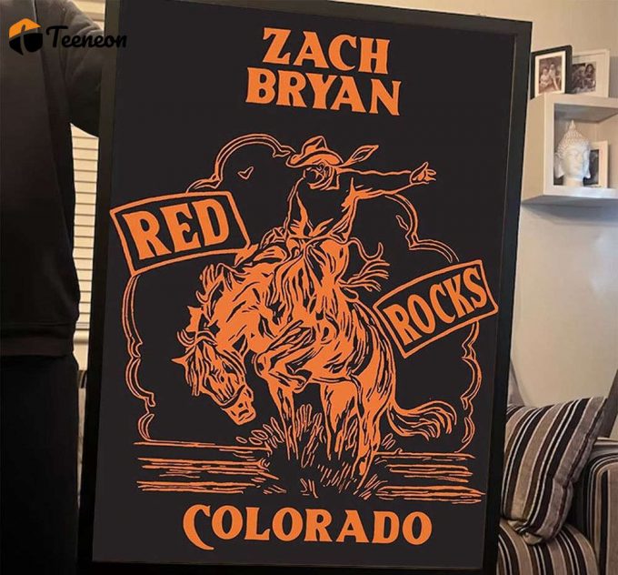 Zach Bryan Red Rocks In Colorado Poster For Home Decor Gift, Zach Bryan Print 1