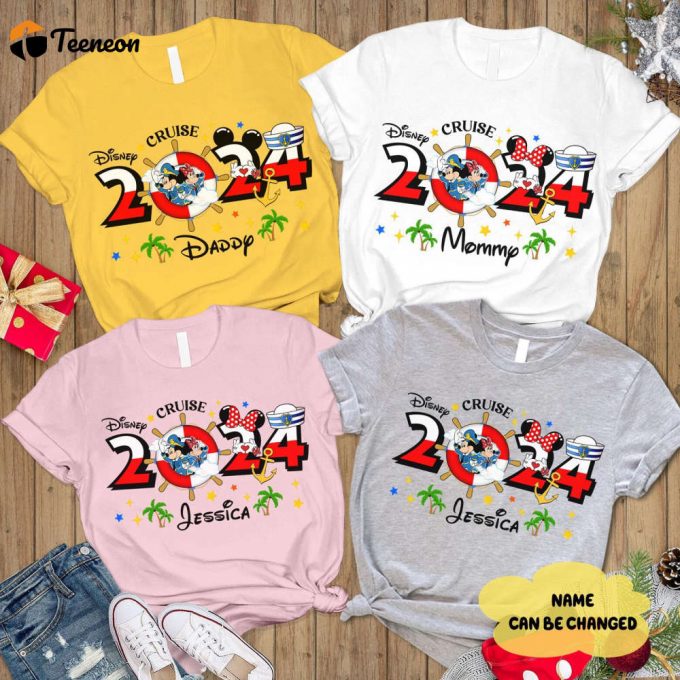 2024 Disneyland Cruise Shirts Dream Cruise Family Disneyworld Ship Mickey Minnie Shirt 1