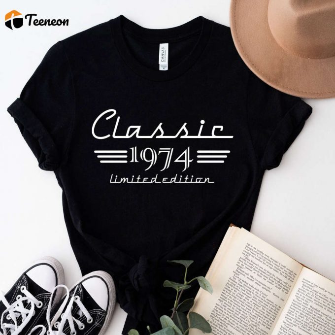 50Th Birthday Auto Owner Gift: Classic 1974 Car Lover Shirt For Men - Retro Vintage Mechanic Gift 1