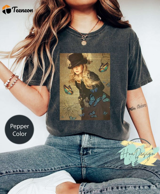 80S Vintage Stevie Nicks T-Shirt: Trending Comfort Colors Fleetwood Mac Rock Band Gift 1