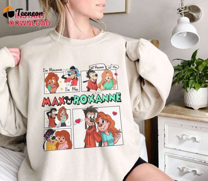 Disneyland Couple Shirts - Goofy Movie Max &Amp;Amp; Roxanne Png Family Trip Vacation 2024 Digital Download 1