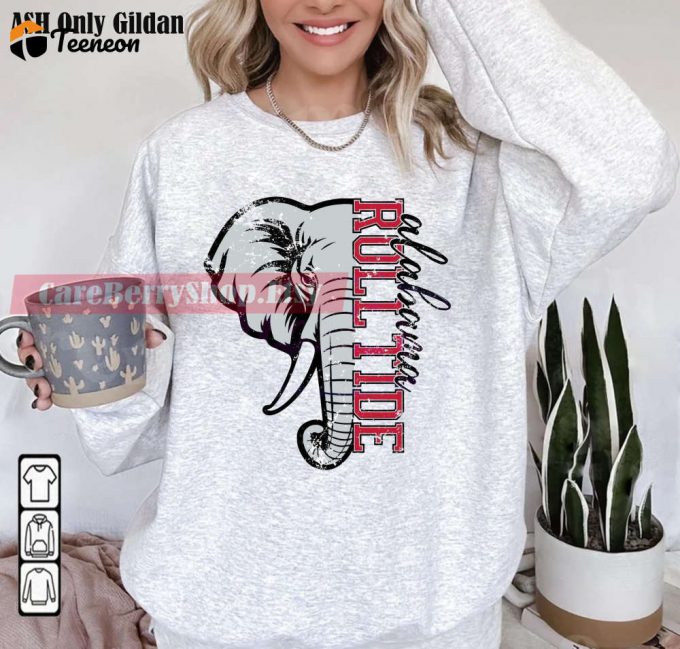 Alabama Roll Tide Football Crewneck Sweatshirt - Game Day Shirt &Amp;Amp; Bama Gift 1