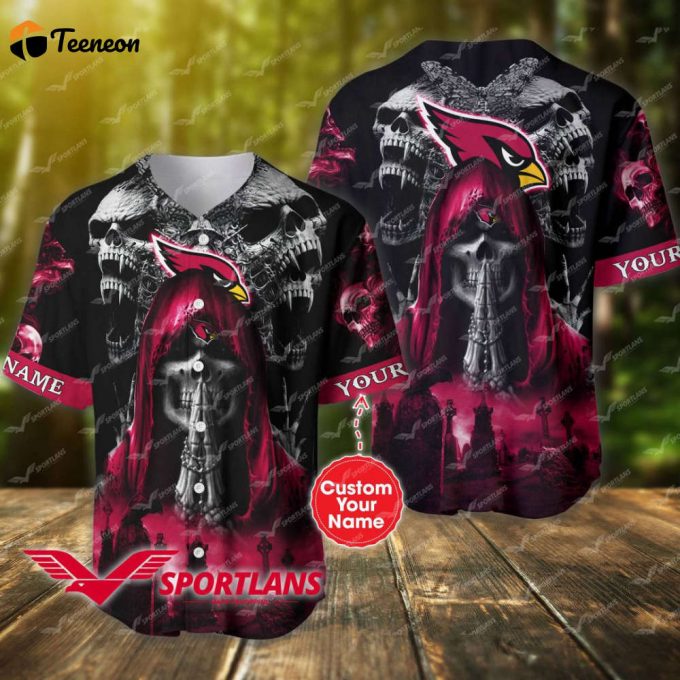 Arizona Cardinals Personalized Baseball Jersey 1