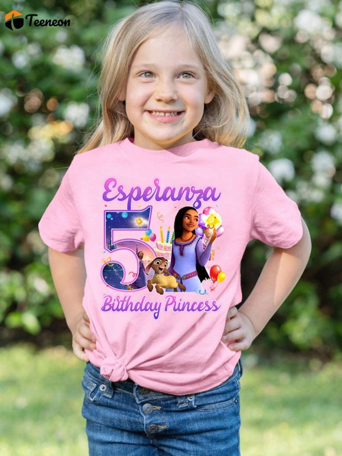 Princess Wish Movie Birthday Girl Family Shirts Disneyland Birthday Squad 1