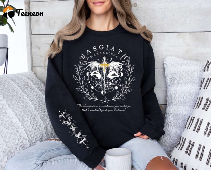 Unleash Your Inner Dragon With Basgiath War College Sweatshirt Dragon &Amp;Amp; Fantasy Book Shirts - Get The Perfect Dragon Rider Shirt Riders Quadrant Iron Flame And Bookworm Tee For Enthusiastic Readers And Fantasy Lovers 1