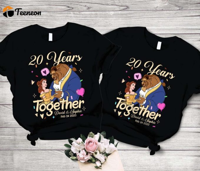 Beauty And The Beast Anniversary Valentine Shirt Disney Couple Tour Shirt 1