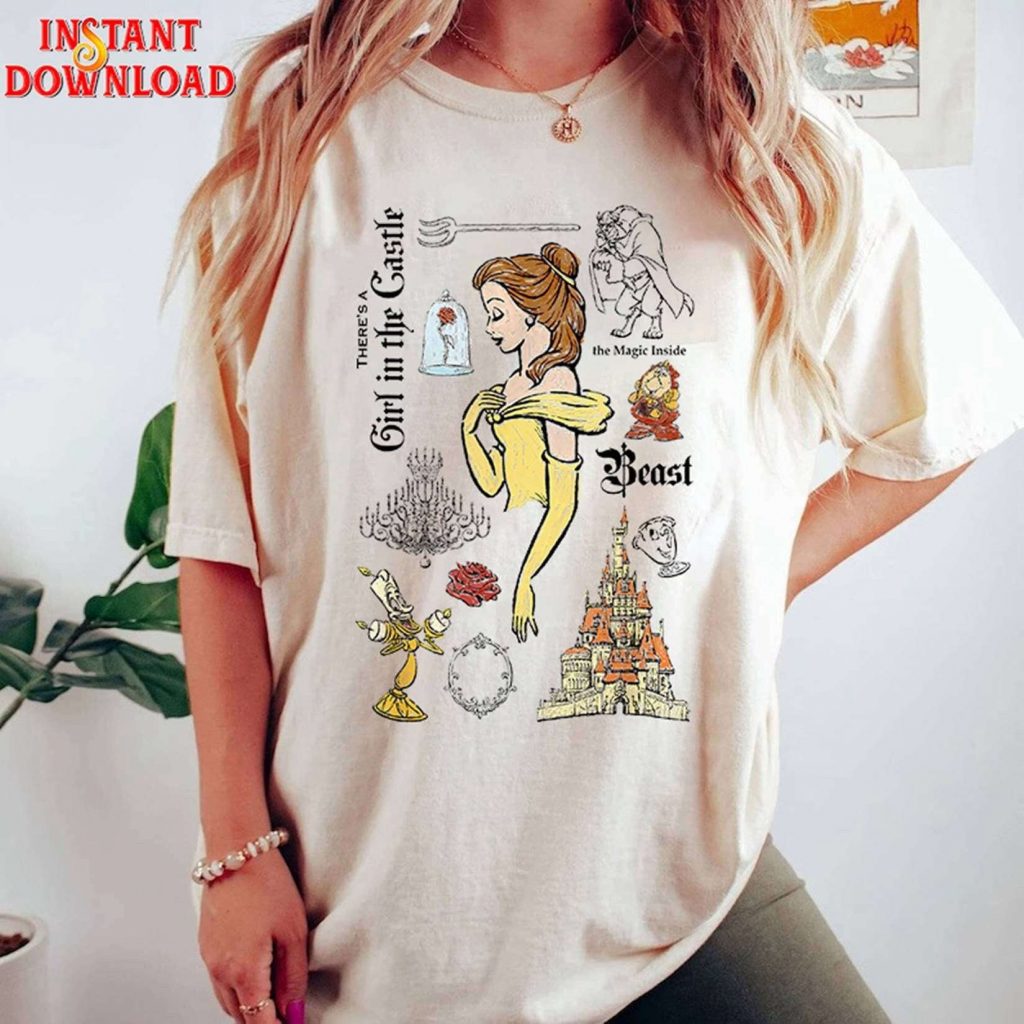 Belle Princess Shirt Beauty And The Beast Png &Amp; Svg Instant Download Girl Trips 2023 2