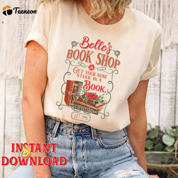 Belle S Book Shop Shirt Beauty And The Beast Shirts Book Lover Gift 1