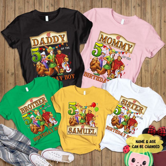 Robin Hood Birthday Shirts For Kids: Engaging Family Tee For Boys &Amp; Girls 2