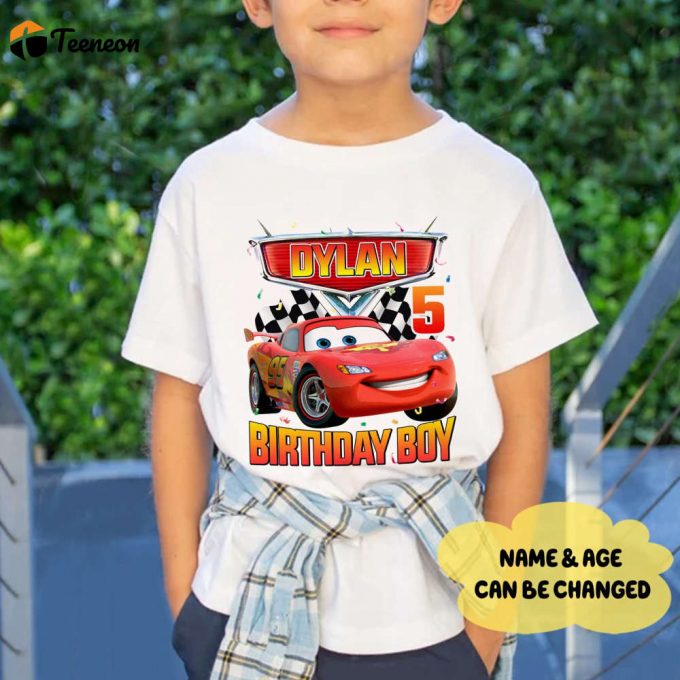 Fun &Amp;Amp; Stylish Cars Lightning Mcqueen Birthday Shirts For Boys Any Age &Amp;Amp; Family Shirts 1