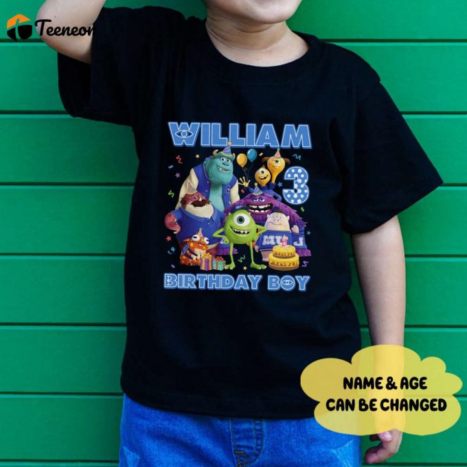 Monsters University Birthday Shirts: Custom Family &Amp;Amp; Kids Party Tee 1