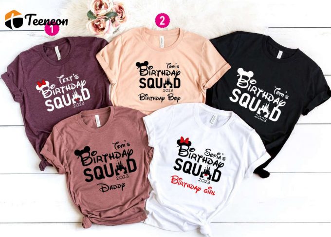 Disney Birthday Squad Shirts: Custom Celebration Tees For Birthday Boy Girl &Amp;Amp; Family 1