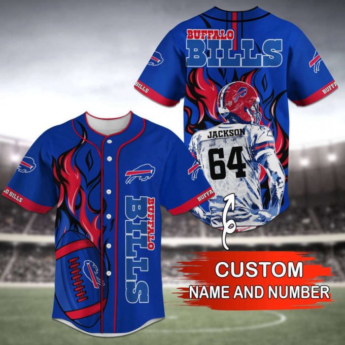 Buffalo Bills Baseball Jersey Personalized Gift For Fans Gift For Men Dad 2