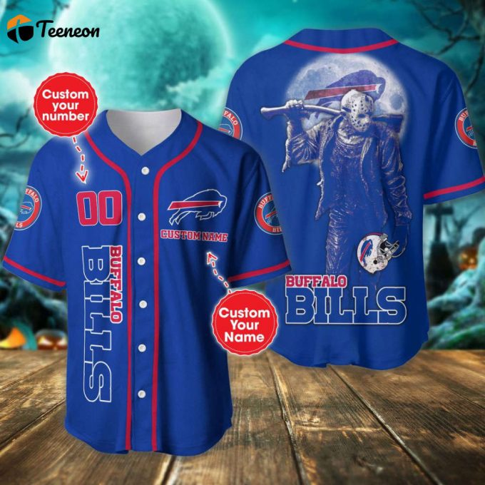 Buffalo Bills Personalized Baseball Jersey Gift For Men Dad 1