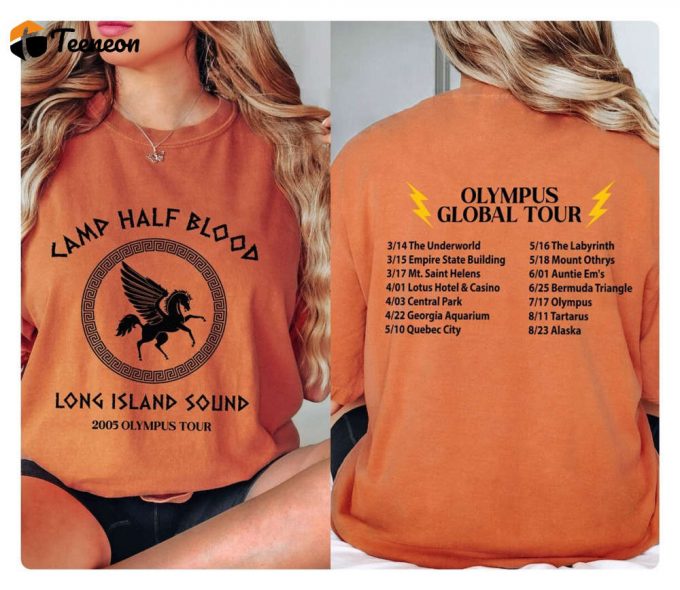 Camp Half Blood Percy Jackson Sweatshirt Olympians Shirt - Engaging &Amp;Amp; Tour-Inspired 1