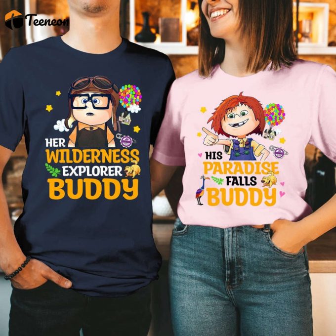 Carl And Ellie Couple Shirts Greatest Adventure Tees Up Movie Matching Honeymoon 1