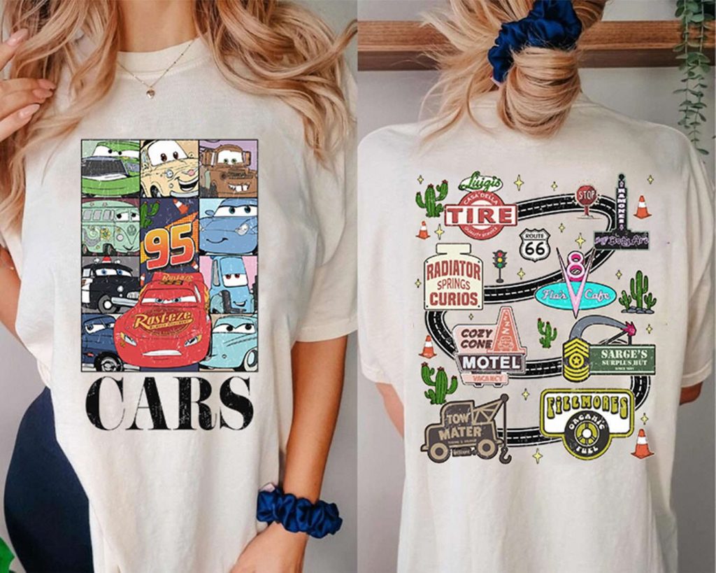 Cars Eras Tour Shirt Lightning Mcqueen &Amp; Doc Hudson Radiator Springs Cars Land Magic Kingdom 2