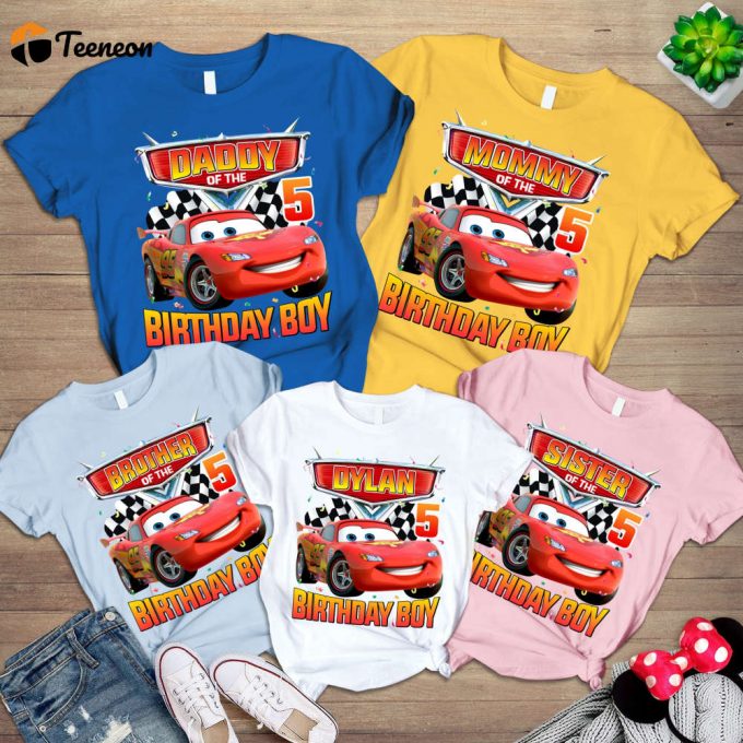 Cars Family Birthday Shirt – Lightning Mcqueen Birthday Boy Costume For Family Birthday Squad 1