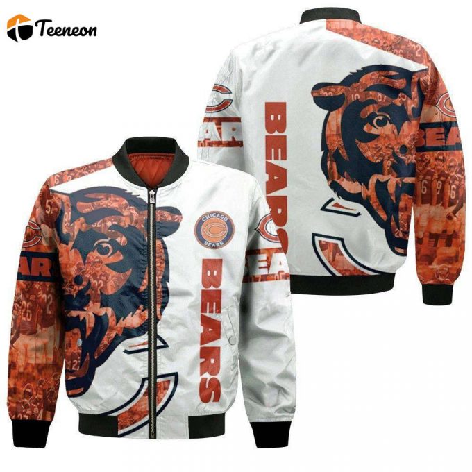 Chicago Bears For Bears Fan Bomber Jacket - Gift For Men Women 1