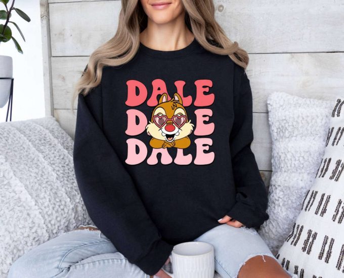 Disney Chip And Dale T-Shirt: Funny Valentine Sweatshirt With Heart Design - Perfect Gift For Valentines Day Disney Love Shirt 2