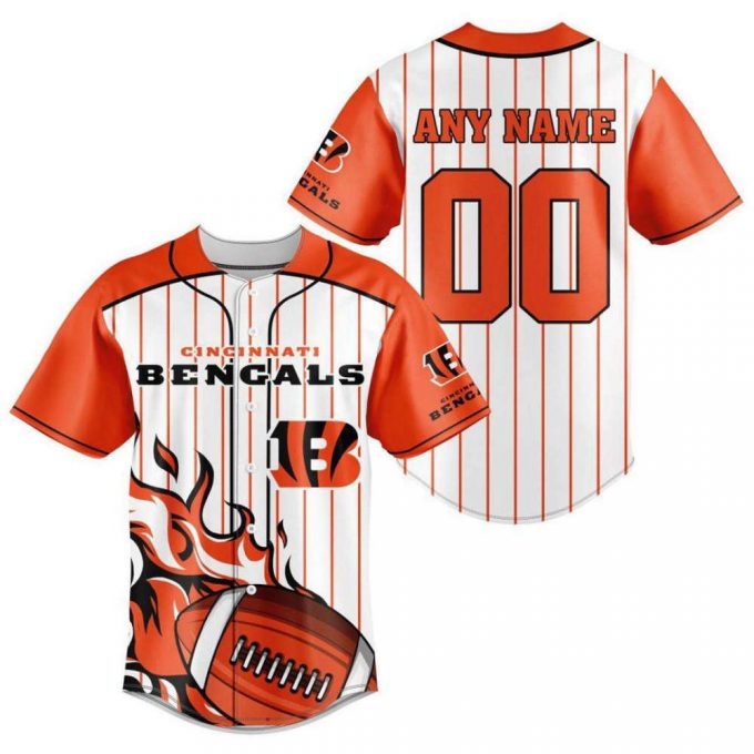 Cincinnati Bengals Personalized Baseball Jersey 2