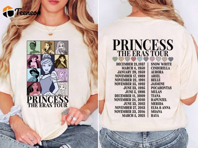 Cinderella Princess Eras Tour Shirt - Perfect Disneyland Tee For The Ultimate Princess Party Girl Trip &Amp;Amp; Birthday Gift 1