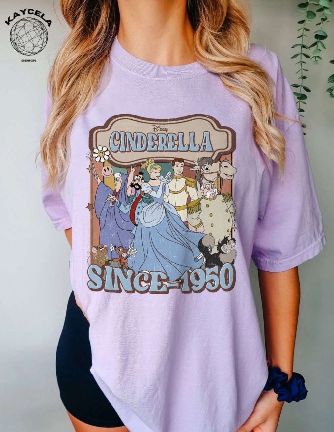 Cinderella Since 1950 Comfort Colors® Shirt: Disneyworld &Amp; Disneyland Aesthetic Shirt - Perfect Gift For Disney Vacation 2