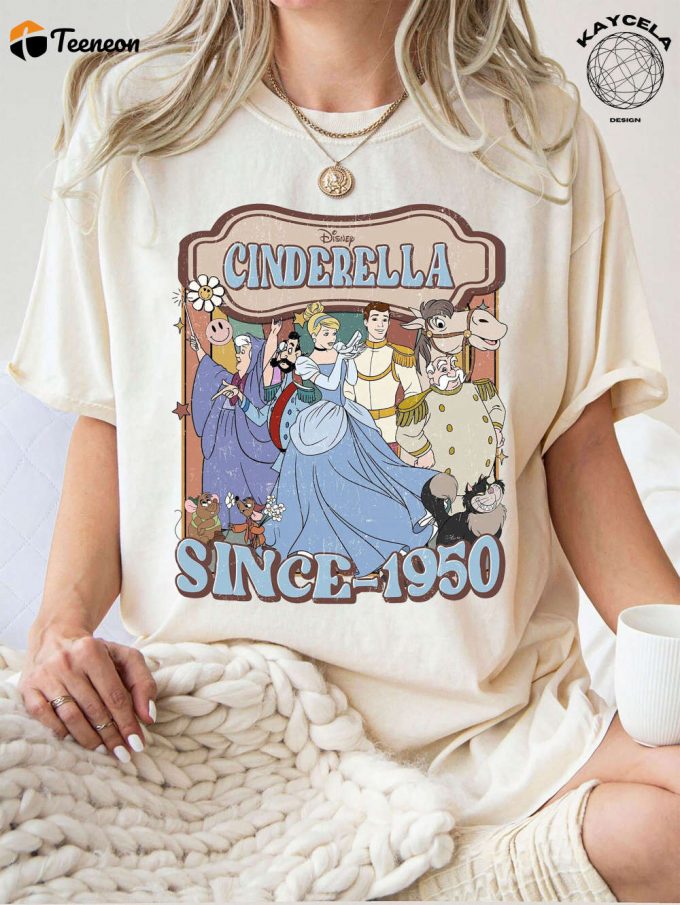 Cinderella Since 1950 Comfort Colors® Shirt: Disneyworld &Amp;Amp; Disneyland Aesthetic Shirt - Perfect Gift For Disney Vacation 1