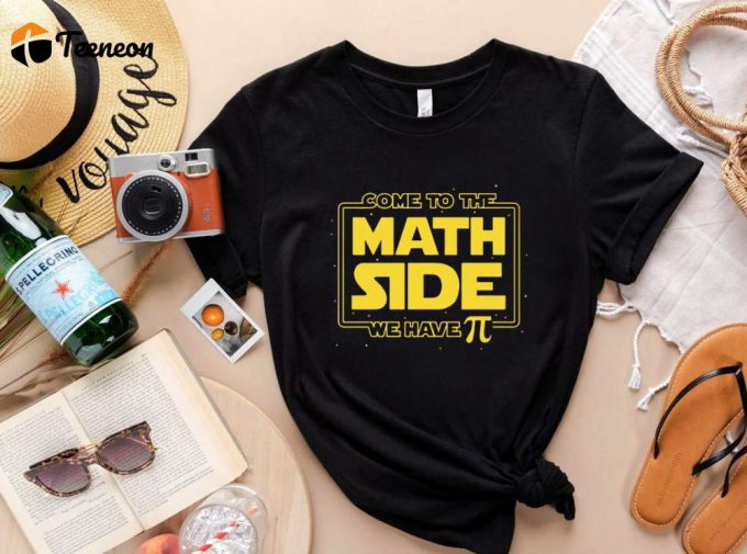 Math Side Pi Day T-Shirt: Geek Nerd Math Teacher &Amp;Amp; Lover Shirt With Pie 1