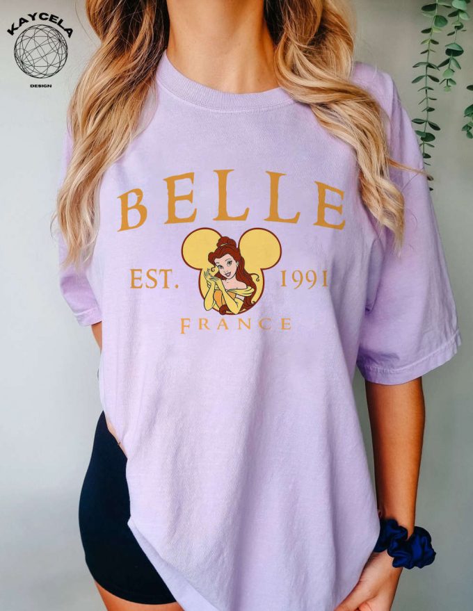 Beauty And The Beast Belle Est 1991 Shirt - Disney Princess Comfort Colors® Shirt 2