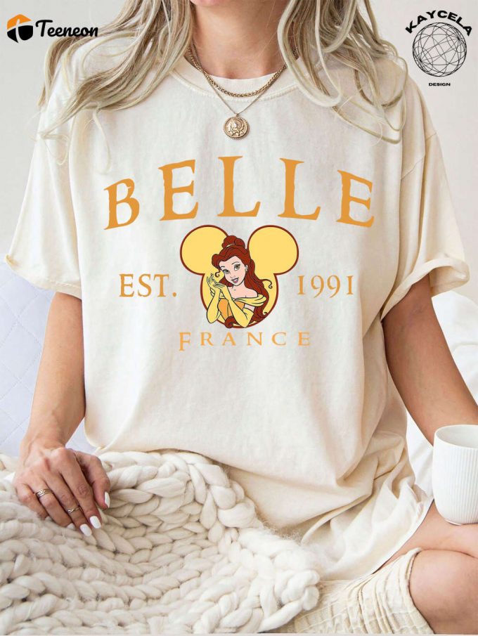 Beauty And The Beast Belle Est 1991 Shirt - Disney Princess Comfort Colors® Shirt 1