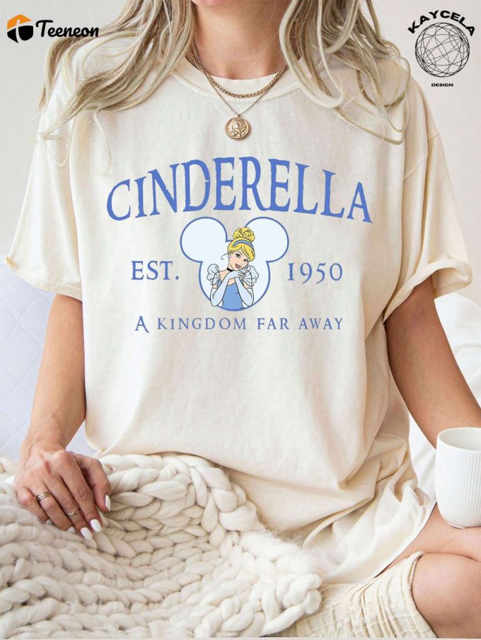 Shop The Comfort Colors® Disney Cinderella Est 1950 Shirt And Unleash Your Inner Disney Princess! Cinderella Shirt For True Disney Fans 1