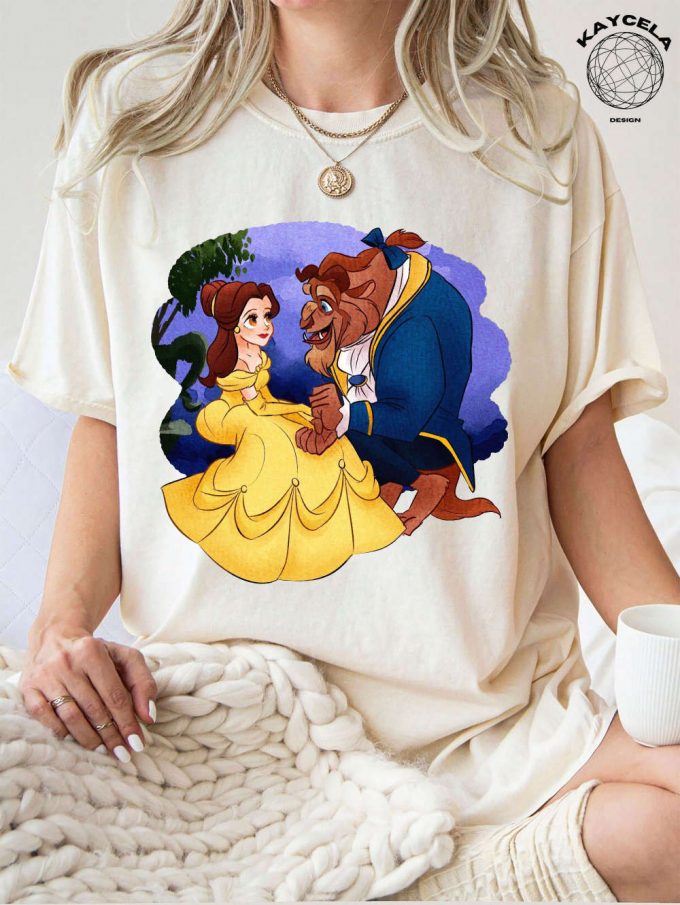 Beauty And The Beast T-Shirt: Comfort Colors® Vintage Disney Princess Belle Tees – Disney Characters Shirts 3