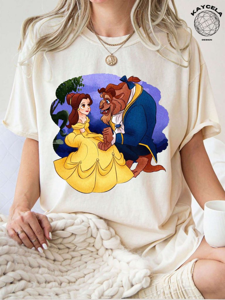 Beauty And The Beast T-Shirt: Comfort Colors® Vintage Disney Princess Belle Tees – Disney Characters Shirts 8