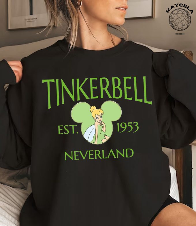 Disney Tinker Bell Shirt - Vintage Comfort Colors® Tee For Disney Vacation Neverland Fans &Amp; Disney Princess Enthusiasts Disneyworld Shirts 1953 2