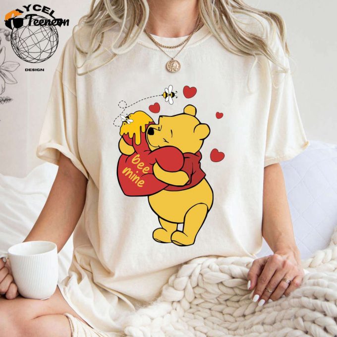 Get Cozy With Comfort Colors® Winnie The Pooh Be Mine Valentine Shirt Celebrate Disneyland Valentines Day With Disney Valentine Shirt For Women 1