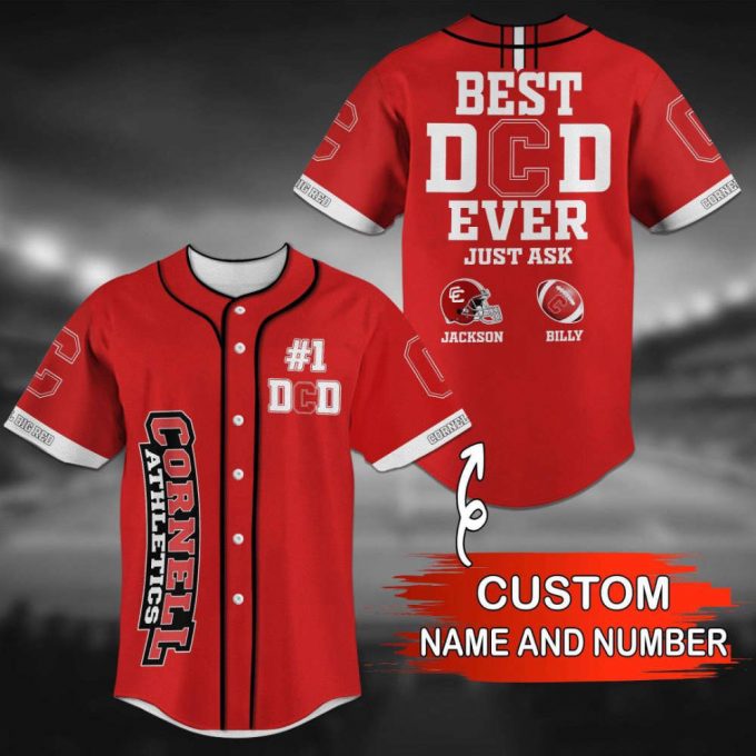 Cornell Big Red Personalized Baseball Jersey 2