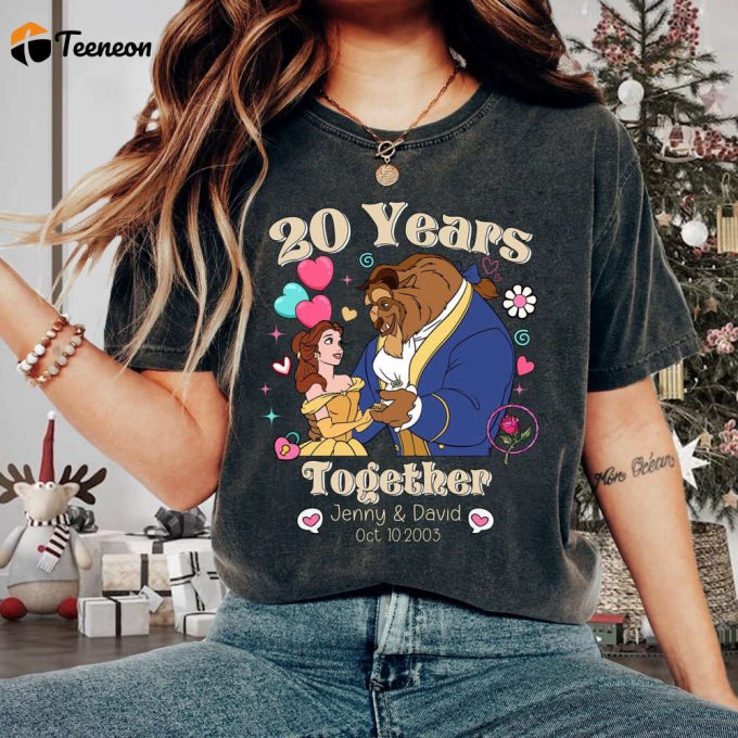 Belle And Beast Anniversary Shirt Beauty And The Beast Couple Shirt Gift 2024 1