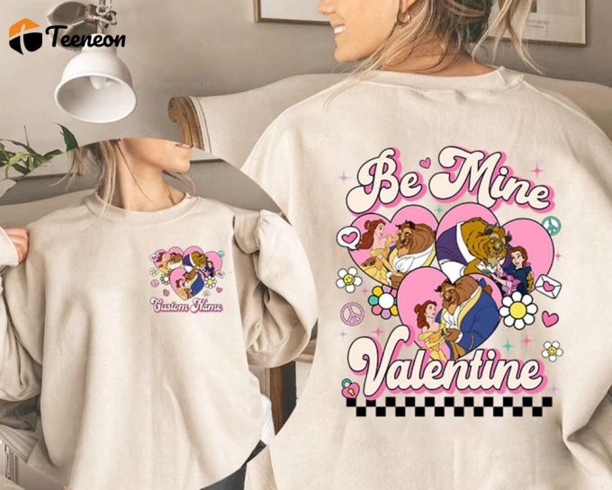 Belle And Beast Be Mine Valentine Shirt Beauty &Amp;Amp; Beast Shirts Couple Gift 2024 1