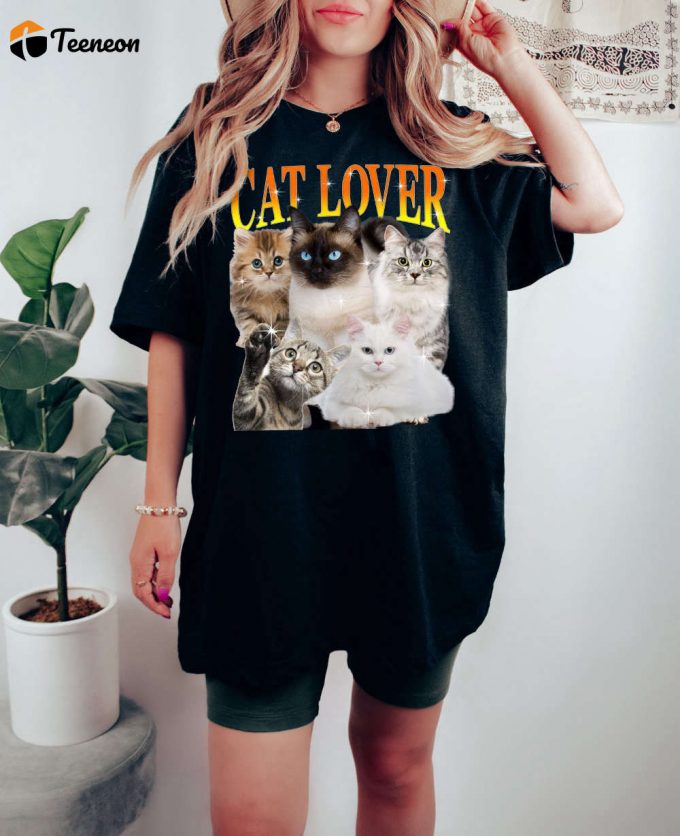 Custom Cat T-Shirt &Amp;Amp; Personalized Pet Love Sweatshirt: Unique Gift For Cat Owners With Custom Text &Amp;Amp; Photo Shirt Options 1