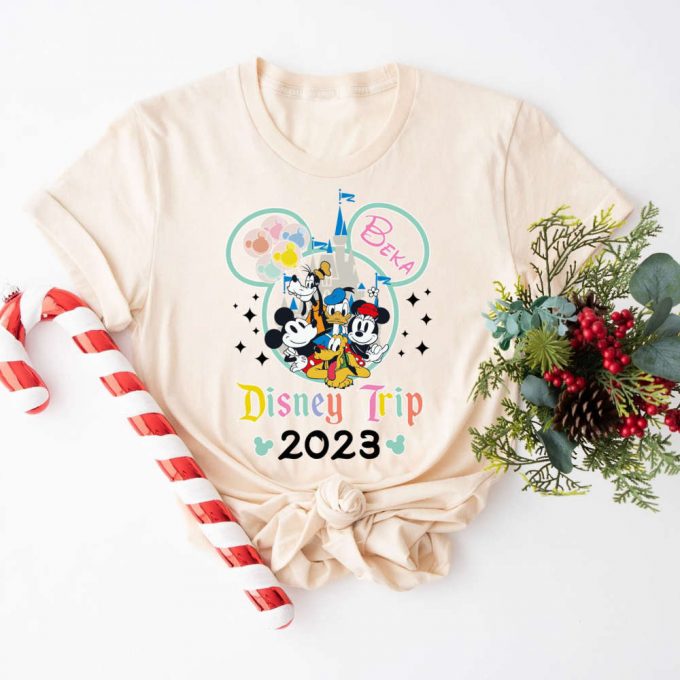 Disney Trip 2023 Shirt: Custom Mickey Minnie Tee Vintage Disneyland &Amp; Disneyworld Vacation 2