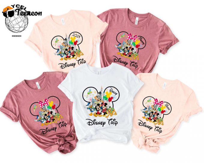 Create Lasting Memories With Custom Disney Trip Family Shirts - Matching Vacation &Amp;Amp; 2024 Trip! Personalized Disney T-Shirts For Birthdays &Amp;Amp; Family Fun 1