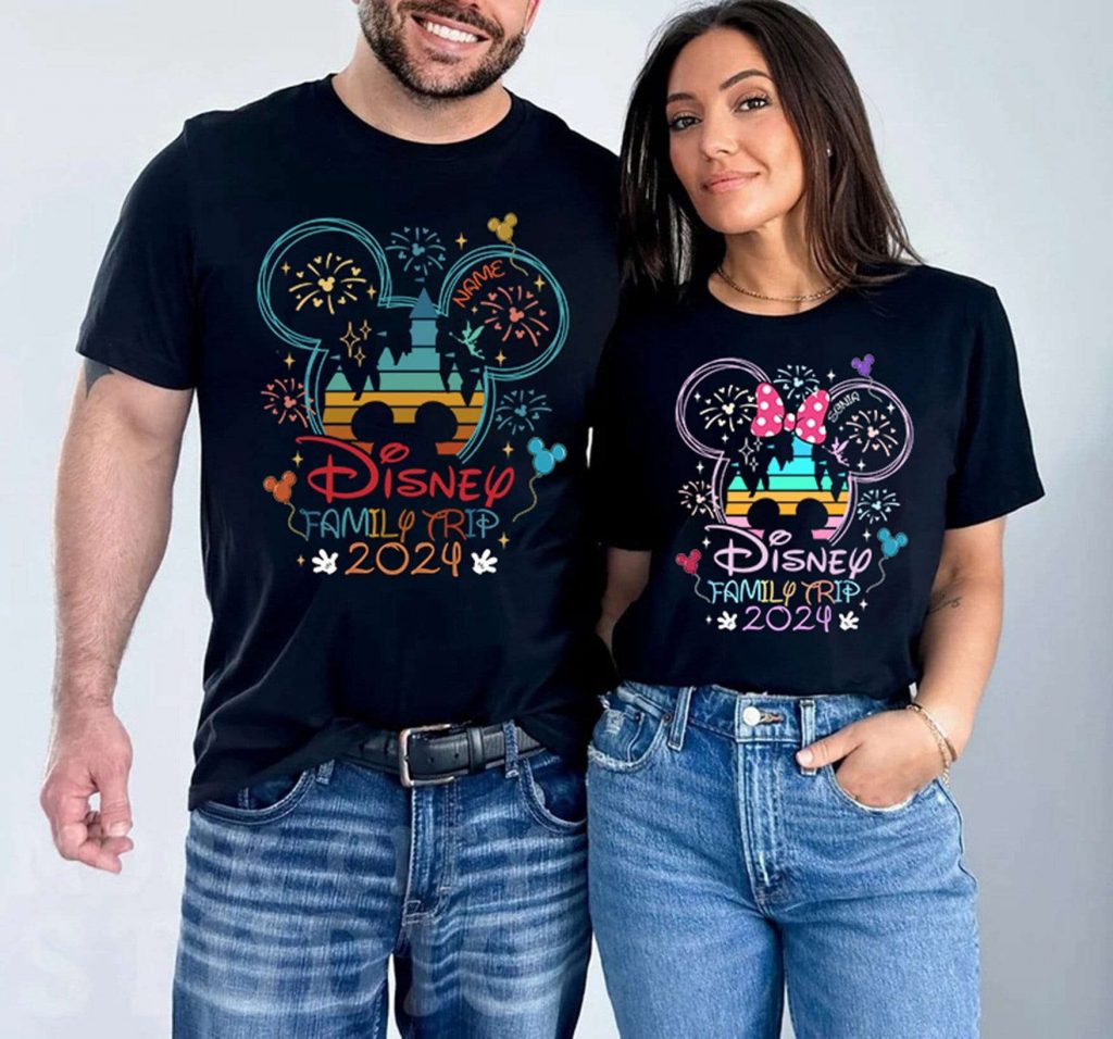 2024 Custom Disneyland Family Vacation Shirt Disneyworld Trip Outfit 2