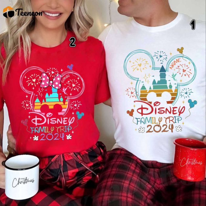 Personalized Disneyland 2024 Family Vacation Shirt Disneyworld Trip Custom Family Outfit 1