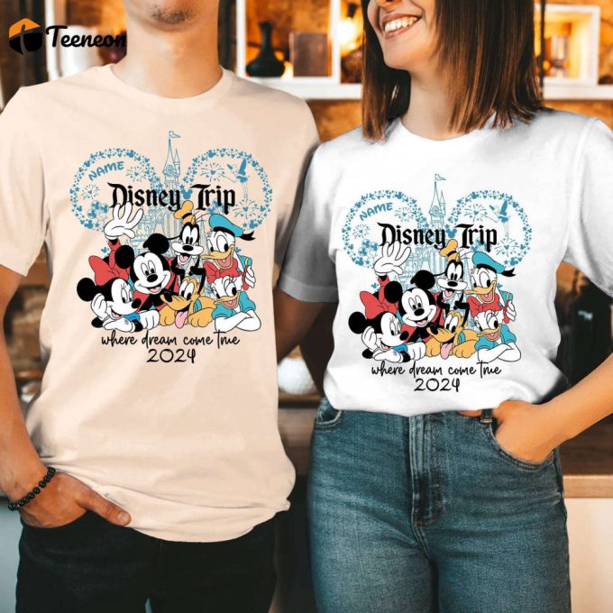 2024 Custom Disneyland Family Trip Shirts: Magical Disney Vacation Tees At Magic Kingdom 1