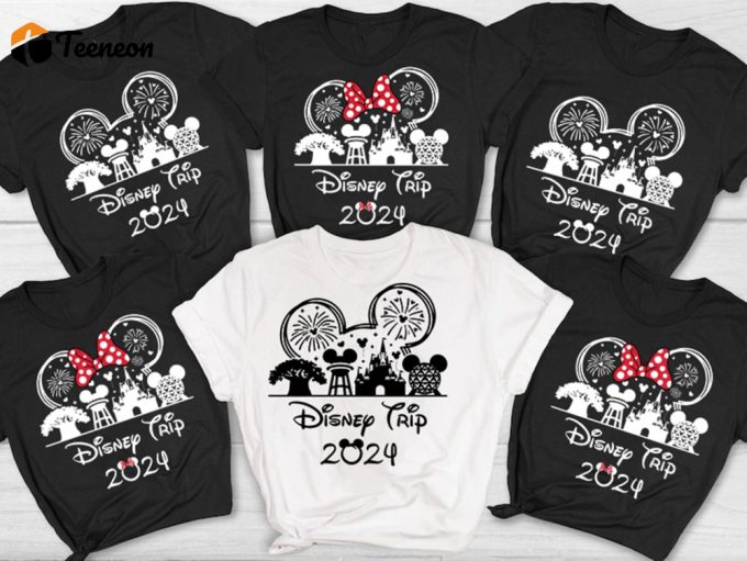 2024 Custom Disneyland Shirts: Family Squad Minnie &Amp;Amp; Mickey Sweatshirt First Trip 1